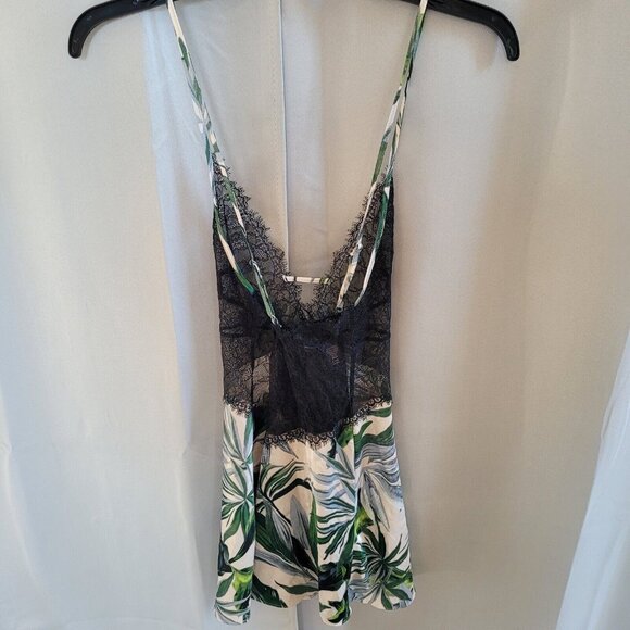 VIctorias Secret Cami Slip Dress Small Lace Satin Palm Lace Romantic Y2K 17459 - Picture 3 of 9